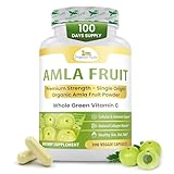 Organic Veda Amla Capsules - 1500mg, 300 Capsules - Natural Vitamin C Supplement with Antioxidants, Polyphenol for Immunity, Skin Glow & Hair Growth - Single Origin Premium Organic Amla Fruit Powder