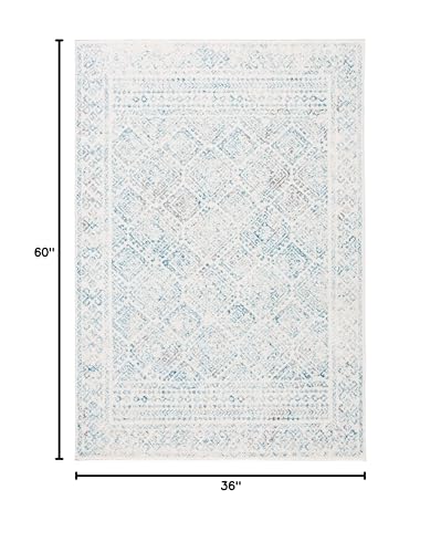 image for SAFAVIEH Area Rug 3x5 - Tulum Collection - Ivory & Turquoise, Moroccan