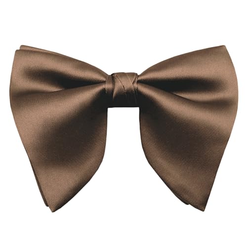 Image of Luckyvestir Oversized Bow Ties for Men, Pre Tied Clip on Men's Black Bowtie for Wedding Tuxedo Banquets Formal Wear