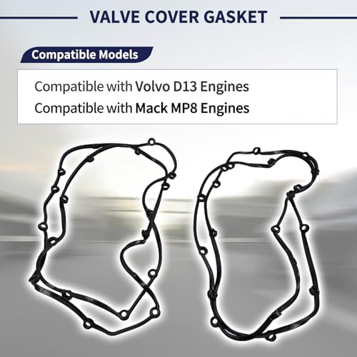 Image of 22777560 Valve Cover Gasket Compatible with Volvo D13 Engines for Mack MP8 Engines Valve Cover Spacer Gaskets (2)