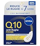 NIVEA Q10 Anti-Rughe Power Crema Notte Extra Rigenerante 50 ml, Crema notte viso antirughe idratante con Coenzima Q10, Creatina e Glycostop, Skincare ad assorbimento rapido per tutti i tipi di pelle