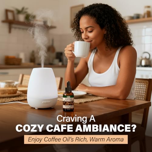 Image of 100% Pure Coffee Oil - 1 Fl Oz Coffee Essential Oil for Hair, Skin, Diffuser, Aromatherapy & DIY Soap Making Scent
