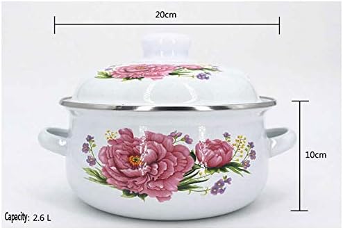 Soup Pot Stew Three-piece Enamel Thickening Pan Hot Boiling for Hotpot