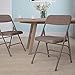 Flash Furniture HERCULES Series Curved Triple Braced & Double Hinged Beige Fabric Metal Folding Chair
