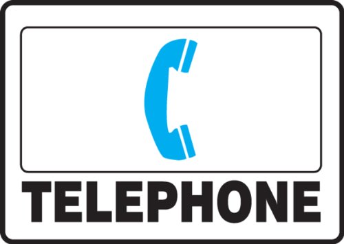 Panneau Telephone Accuform MFSD409VA en aluminium de 10x14 pouces pour signalisation claire