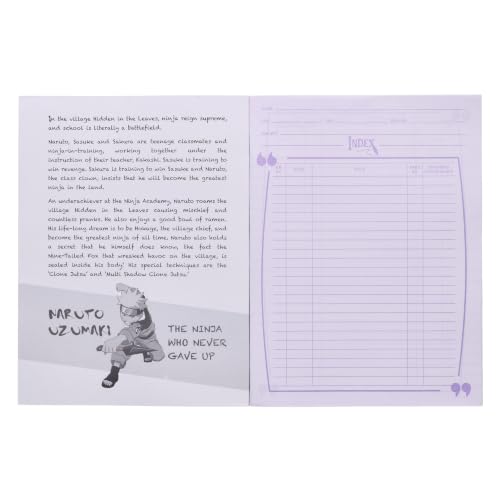 Image of YOUVA Naruto Soft Bound Notebook Single Line 172 Pages Jumbo Size Pack of 6