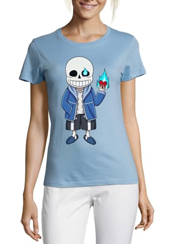 T-shirt anime 199 coton femme bleu clair finie la transpiration en ete