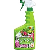 Hochwirksames, nicht bienengefährliches Pilzmittel zur Bekämpfung von Blattflecken, Echten Mehltau, Sternrußtau, Rost und anderen Pilzkrankheiten an Rosen, Zierpflanzen und Kräutern