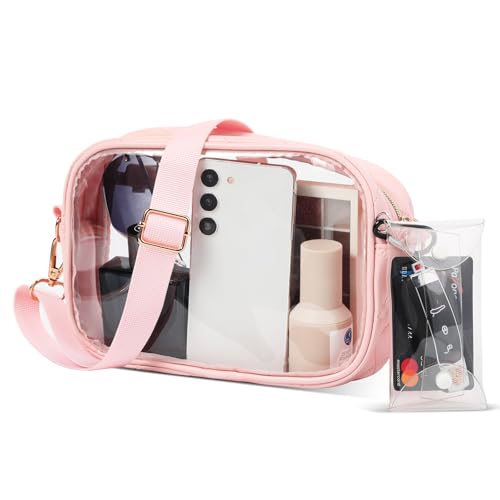 Clear Bag for Stadium Events, Clear Sling Purse Crossbody Bag with Adjustable Shoulder Strap for Women Concert