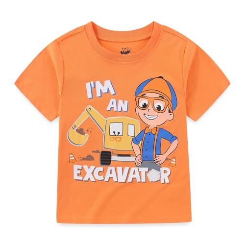 Image of Blippi Boys Short Sleeve T-shirt and Short 2 Piece Set for Toddler 2T to Big Kids