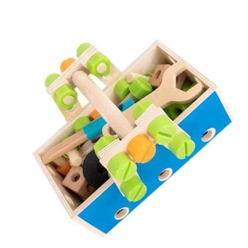 BESPORTBLE Wooden Nut Tool Box Set Building Toys for Boys and Girls Fake Nut Plaything Simulation Screw Model Repairing Tool Toy
