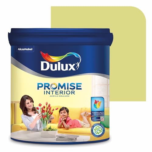 Dulux Promise Interior Emulsion Paint (10L, Primavera) | Wall paint with Chroma Brite Technology for brighter longer-lasting colors | Rich Finish | Anti-chalk | Water-based | 3-year warranty
