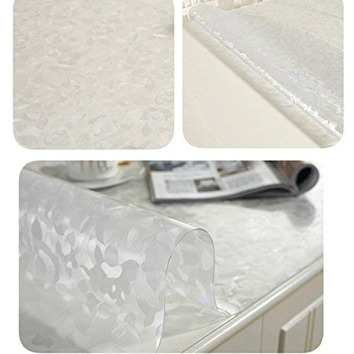 Chemin de table PVC givré 1.5mm MU pour meuble en verre de maison