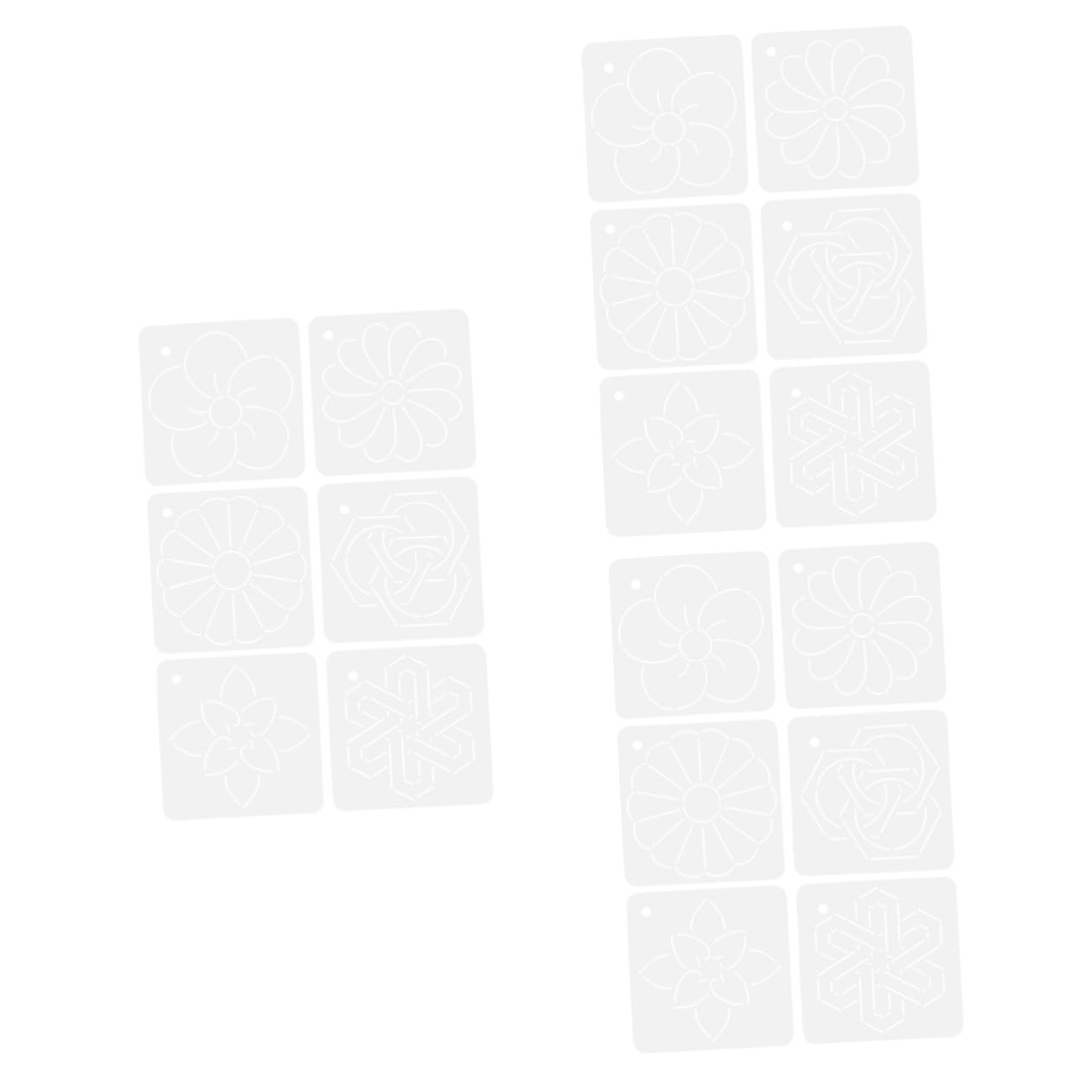 TEHAUX Juego De 3 Plantillas Acrílicas Para Acolchado Kit De Proyecto De Costura Plantilla De Patchwork Plantilla De Bordado Herramientas De Costura 6 Piezas X 3