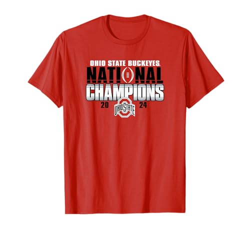 Ohio State Buckeyes National Champs 2024 CFP Winners Red T-Shirt