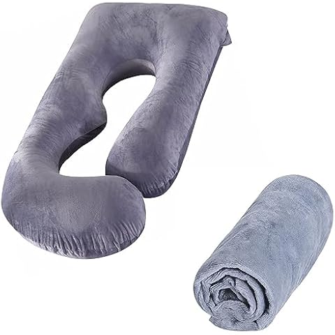 BATTOP Pregnancy Pillow Cover,Replacement for 57inch Body Pillow,Machine Washable Replacement Pregnancy Pillowcase, Fits Most 55/57 Inch,PillowCover Only Cover