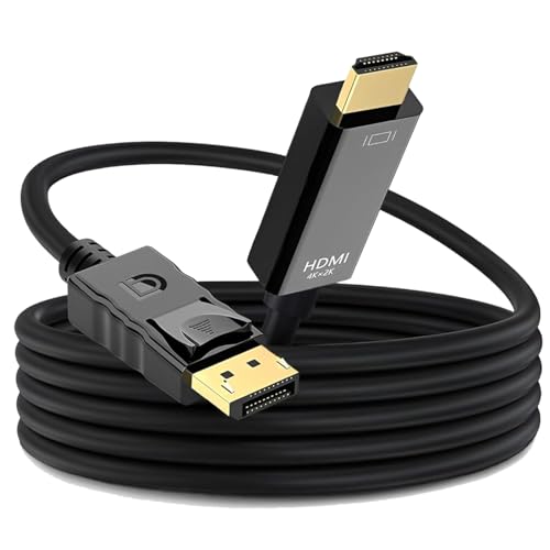 4K DisplayPort to HDMI Cable 1.8M Supports 8K@60Hz 4K@120Hz 2K@240Hz 1080P@240Hz Active DP to HDMI Cable for Dell/SAMSUNG/Lenovo/Monitor/EPSON/Sony/Projector