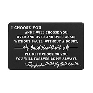 I Love You Gifts for Him, Engraved Wallet Card Insert, Anniversary Card for Men, Romantic Gifts for Groom Future Husband…