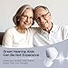 Ceretone OTC Hearing Aids Rechargeable for Seniors with Intricon® Digital Chip, Auto Turn On&Off, Noise Reduction, Great Gift (Not Amplifiers), White