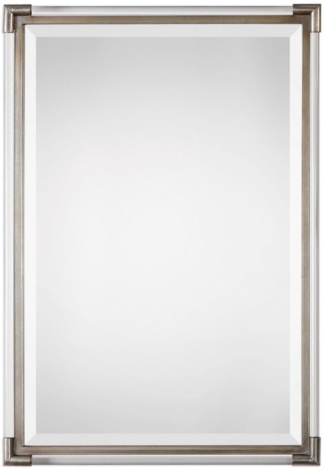 Uttermost Mackai Metallic Silver Leaf 23" x 32 3/4" Wall Mirror