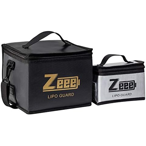 Zeee Lipo Bag Fireproof Battery Safe Bag Explosionproof Bag Lipo Battery Storage Guard Safe Pouch for Charge and Storage (2 Pack) Cover