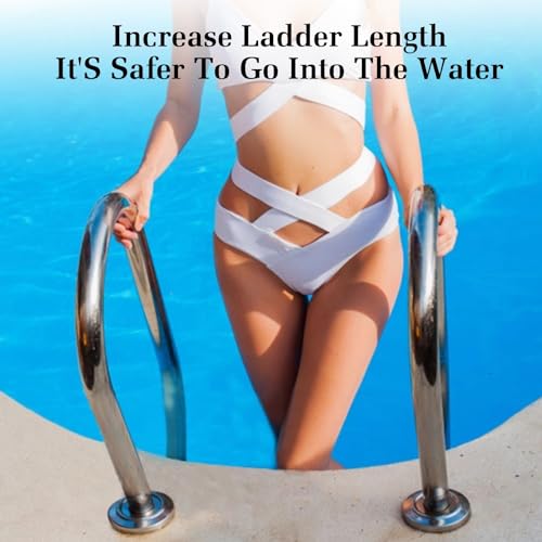 Escalera para Piscina de Acero Inoxidable con 2 Peldaños miniatura 3