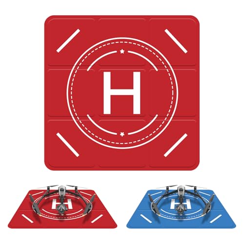 Image of FPVtosky Nighttime Reflective Drone Landing Pad, Fast-fold Double Sided Waterproof Landig Pad Weighted for DJI Mini 5 Pro / 4 /3 Pro /Mini 4k / Mavic 4 / Air 3s / Avata 2 / Neo /Flip(39 in)
