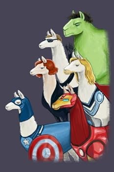 Paperback Avengers Llama Notebook: Softcover 6 by 9 140 page Avenger Journal Book