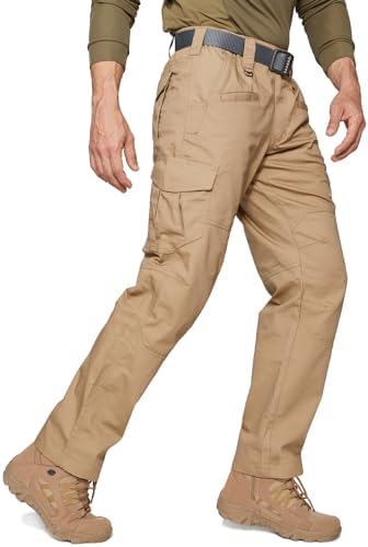 SPOSULEI Cargohose Herren Leichte Outdoor Wanderhose Arbeitshosen Männer Ripstop Taktische Hose Sommer mit Multi Taschen