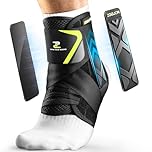 ZOELION Ankle Support with Side Stabilizing Pads, Quick Lace Up Ankle Brace for Men Women, Adjustable & Breathable Ankle Support for Ligament Damage, Sprain, Injury Recovery, Sports/M