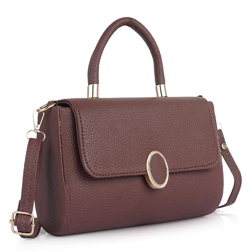 Image of Synthetic Leather Casual Classy Top Handle Handheld Crossbody Travel Side Sling Bag For Women