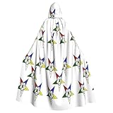 Design imprimé vif : avec un imprimé accrocheur et vif, ce peignoir de sorcière unisexe ajoute une touche de magie à votre costume, vous permettant de vous démarquer lors de n'importe quelle fête ou événement.