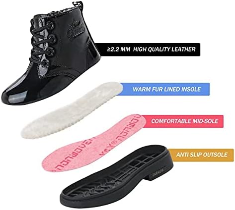 Stivaletti Bambina Invernali Stivali Bambina Pelle Scarponcini Bambina  Caldi Tronchetto Bimba Ragazza Neri EU 20-35 : Amazon.it: Scarpe e borse