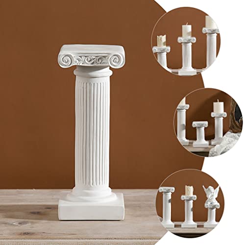 Fomiyes 3Pcs Roman Pillar Candle Holder Mini Greek Columns Statue Candle Stand Roman Pillar Candlestick Resin Decorative Candelabra For Home Garden Wedding Table Decoration White #TOP7