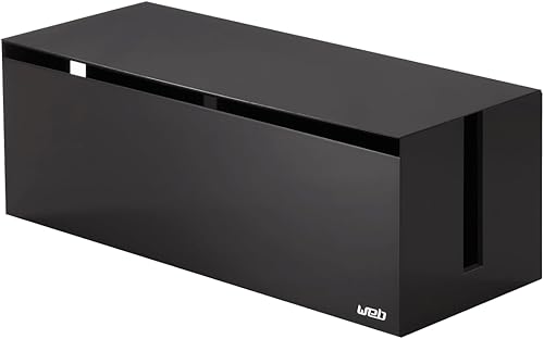 YAMAZAKI Home Cable Box-Outlet Cable Organizador de almacenamiento, protector de cubierta
