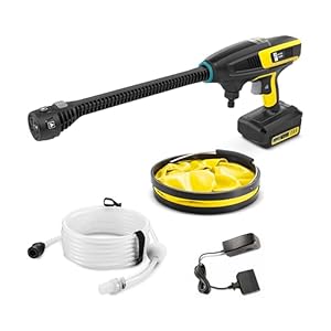 Kärcher 18 V Akku-Druckreiniger KHB 6 Plus Battery Set MJ, inkl. Akku und Schnellladegerät, Druck: 24 bar, 5-in-1 Multi Jet, Gartenschlauchanschluss A3/4", Faltbarer Wassertank, Gewicht: 1,3kg