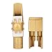 Irfora Metal Soprano Saxophone Mouthpiece, Bright Tone #6, Gold Plated Brass for Replacement or Gifting