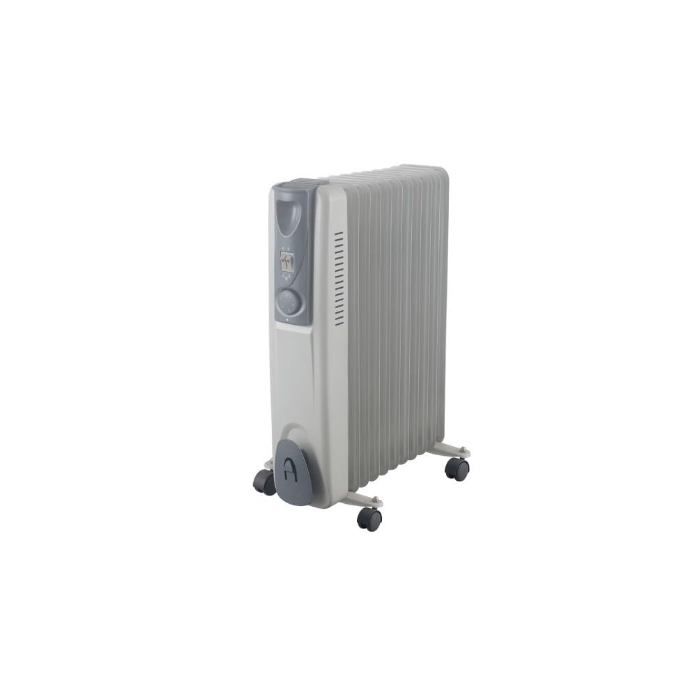 Radiador de Aceite Confort 1500W, 2000W o 2500W Blanco y Gris | 7, 9 u 11 Elementos, 3 potencias, Ruedas, termostato Regulable