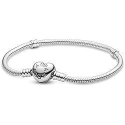 Plata Pulseras Pandora PANDORA Pulsera 590719-21 moments cierre corazón