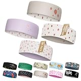 Stirnband Kinder 2er-Set – dünn & wendbar – Erdbeere & Blumen