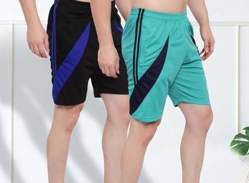 Image of DIA A DIA Men's Polycotton Running Sports Gym Shorts Pack of 2