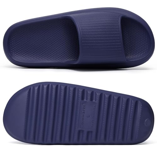 Image of Comwarm Cloud Slide Sandals for Women Men Ultra Comfort Recovery Pillow Slippers Soft Summer Beach Shoes with Low Arch Support