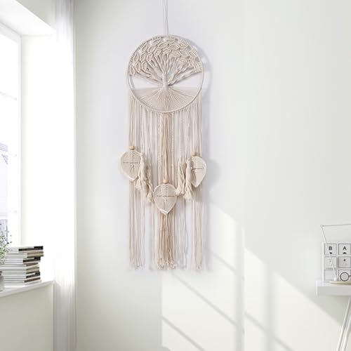 Tapicería para colgar de árbol tejido a mano con acabados textiles premium de flecos 4