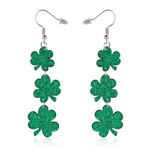 St Patricks Day Earrings, Shamrock Dangle Earrings Green Clover Drop Earrings for Women Good Luck St. Patrick's Day Jewelry Accessory for Irish Festival Gift Party Decoration (Style 1) St Patricks Day Earrings, Shamrock Dangle Earrings Green Clover Drop Earrings for Women Good Luck St. Patrick's Day Jewelry Accessory for Irish Festival Gift Party Decoration (Style 1)