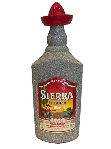 Sierra Tequila Silver 70cl (38% Vol) - Bling Glitzerflasche Hologramm Silber Cover