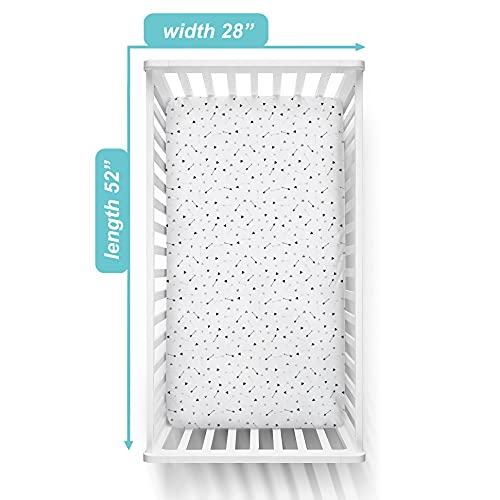Tl Care 2 Pack Printed 100% Cotton Jersey Knit Fitted Crib Sheet For Standard Crib & Toddler Mattresses, Silver Black Arrow/Feather, For Boys & Girls #TOP1