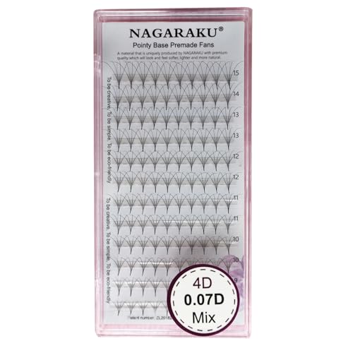 Cílios Nagaraku Pointy Base Premade Fans Mix 8-15mm (5d)
