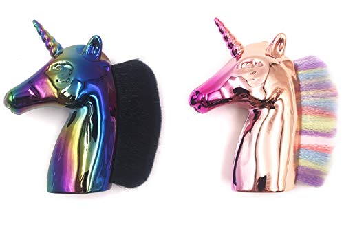 Unicorn Dust Remover Brush Nail Powder Brush Cleaner Nail Brushes for Cleaning Dust and Makeup Powder Blush of 2
