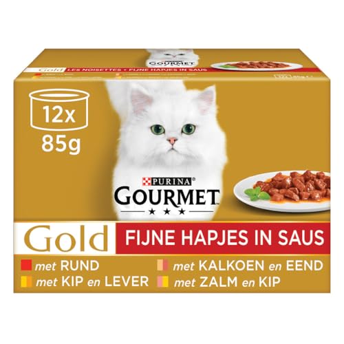 GOURMET Gold Les noisettes - Boîtes - Pour chat adulte - 12 x 85 g