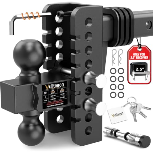 Vullteeon 8in Drop Trailer Hitch for 2.5-Inch Receiver